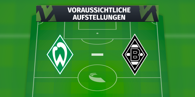 Werder Bremen – Borussia Mönchengladbach: Die voraussichtlichen Aufstellungen